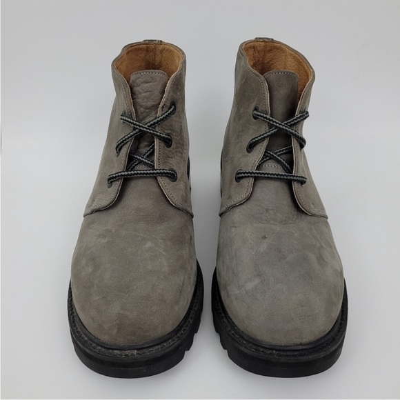 Vintage Frye Chunky Chukka Mens 9.5 Grey Leather - Picture 2 of 11